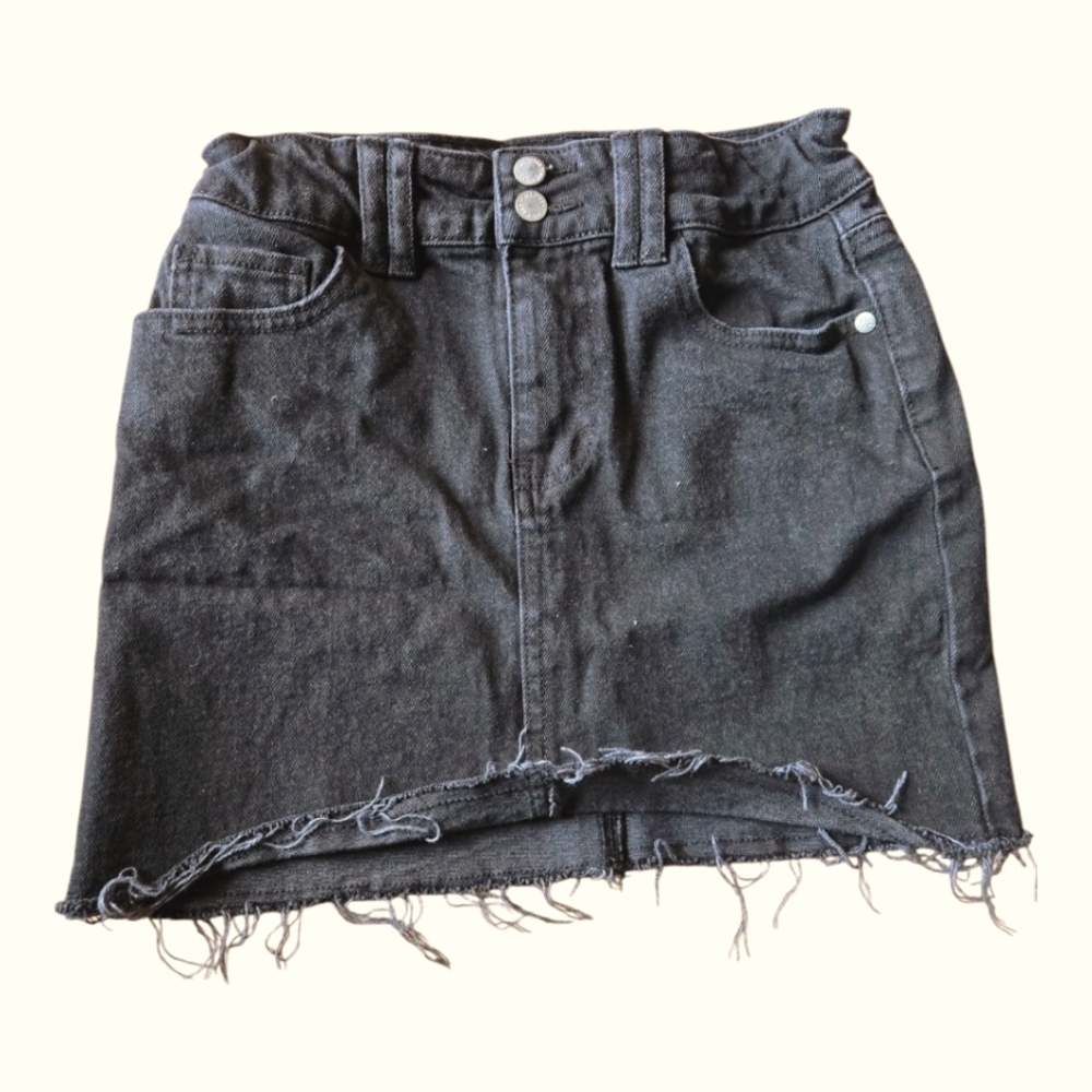 Black Denim Skirt girls art class size large